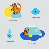 CLOUD TIGER 4PCS STICKERS (6538525999222)