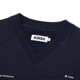 ウィティーバニーVネックスウェットシャツ／WITTY BUNNY V-NECK SWEATSHIRT [NAVY]