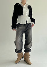 ウィッシュブラックデニムパンツ/no.3618 Wished Black Denim Pants