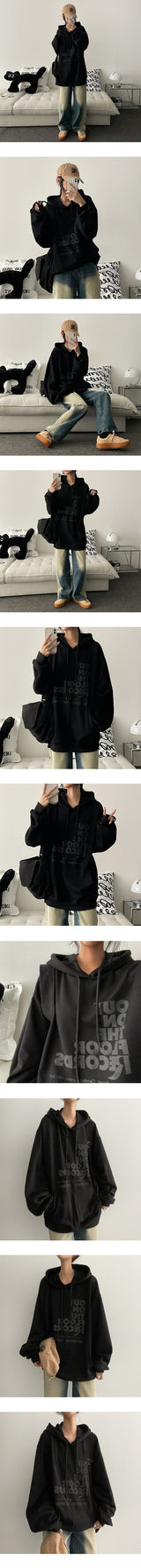 Flo Lettering Boxy Fit Hoodie