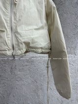 reversible duck down double-sided crop padded coat