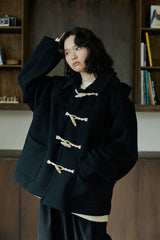 ハーフダッフルコート/unisex half duffle coat black
