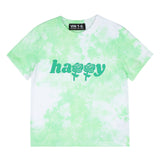 Happy tie-dye crop T shirts [Green] (6535244218486)
