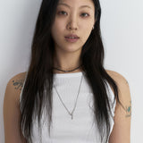 DEEP DROP NECKLACE SILVER