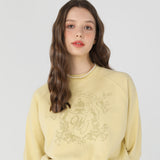 WV Emblem Crop Sweat-shirt [Lime] (6535251034230)