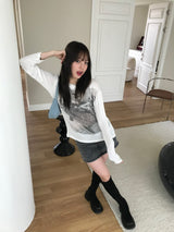 Paisley graphic r-neck T 