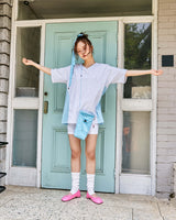 カラーブロックVネックTシャツ / COLOR BLOCK V-NECK T-SHIRT