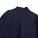 VZロゴビックオーバーフィットナイロンワークシャツネイビー/VZ Logo Big Over Fit Nylon Work Shirt Navy (6683367014518)