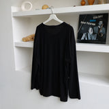 ASCLO Overfit Peach U Neck T Shirt (4color) (6691444981878)