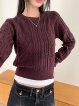 Michell Deep Twisted Cable Round Knit