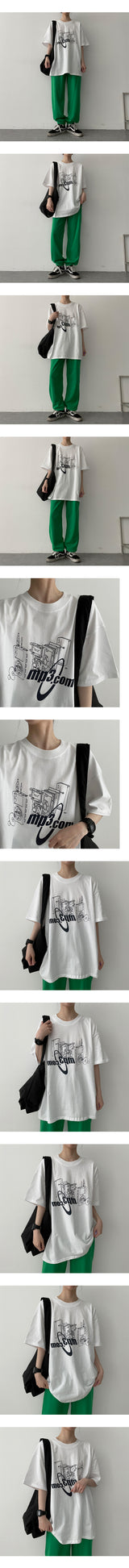 MP3 ボクシーショートスリーブTシャツ / MP3 Boxy short-sleeved T-shirt