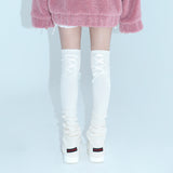 1 1 lace up leg warmer - IVORY