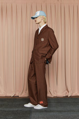 HOUND TOOTH CHECK PANTS / NAVY&ORANGE