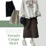 Lacotant String Banded Back Slit Long Skirt