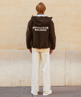 フリースオーバーサイズジャケット/RCH fleece oversized Jacket brown