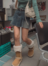 ダブルピンタックカットミニスカート