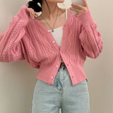 オールデイツイストVネックカーディガン / [Bellide made] All-Day Twist V-Neck Cardigan