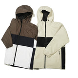 クロスボックスフーデッドジャケット/BSR2223FWJK027 CROSS BOX HOODED JACKET KHAKI WHITE