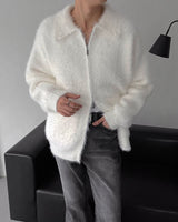 OA Blanc Angora Pocket Zip-Up (3 colors)
