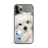 ジェリーフォンケース マルチーズミラーセルフィー / Jelly phone case maltese mirror selfie