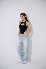 チェーンストラップボディスーツ/TOP(9358) Chain Strap Bodysuit