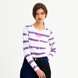 サイロスロングスリーブクロップTシャツ/CIROS LONG SLEEVE CROP TEE (VIOLET)