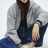 Baseball Hoodie Jacket [GREY] (6674529058934)