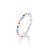 [S925]2㎜テニスリング/[S925] 2MM Vivid Tennis Rilng (silver)