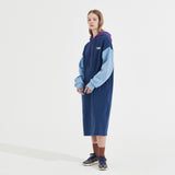 フーディーロングジャージドレス/HOODIE LONG JERSEY DRESS _ BLUE
