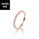 [S925] 2MM プロング セッティング テニス リング / [S925] 2MM Prong Setting Tennis Ring (rosegold)