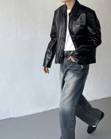 ボルトコートレザージャケット / OA bolt coated leather jacket (3 colors)