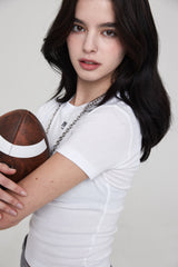 mii リブ SS Tシャツ / mii RIBBED SS T-SHIRT WHITE
