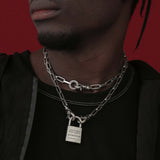 [BLESSEDBULLET]6mm BOX chain bracelet_dark silver/antique gold (6567981514870)