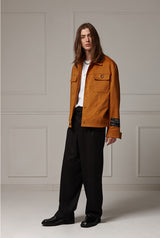 Suede wide pocket jacket - Camel (4622119534710)