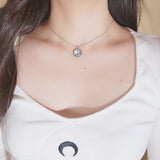 ソーラーシステムプラネットシリーズ -  ザムーンセミチョーカーネックレス / Solar System Planets Series - The Moon Semi Choker Necklace