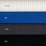 リブワイドプリーツパンツ/Rib Wide Pleats Pants (4 colors)