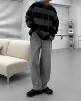 Striped Oversized Warmer Hooded Knitwear (3 colors)