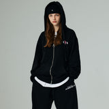 グラフィティプリンティングフードジップアップ/GRAFFITI PRINTING HOOD ZIP-UP-BLACK