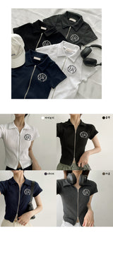 RC 2ウェイカラー半袖ジップアップ / RC2way collar short-sleeved zip-up