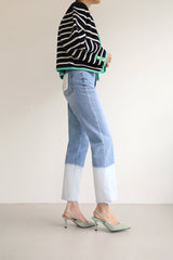 コンビストレートデニムパンツ / FF-34 / COMBI STRAIGHT DENIM PANTS