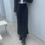 ミューズスリットサマーロングバンディングスカート / Muse Slit Summer Long Banding Skirt (2 colors)