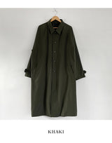 Loose Fit Single-Breasted Coat(3 color) (6596179460214)