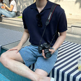 Vカラーアイスショートスリーブニット / Bau V-collar Ice Short-Sleeved Knit (6 colors)