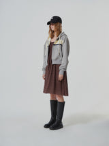 HEAVY WEIGHT MULTI COLOR CROP HOOD ZIP UP (6682316472438)