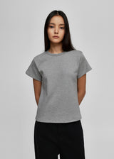 [B-BASIC] Round Neck Standard Brushed Short Sleeve Tee