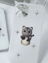 SomeCat Silver mettewhite Phone Case 