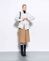 DOZI - Pinched Stripe Oversized Shirts _ Ivory