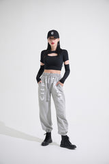 ウォーマーブラックホールクロップTシャツ / TOP(9136) Warmer Black Hole Crop Tee