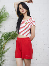 ニットショーツ/KNIT SHORTS RED (6586876297334)