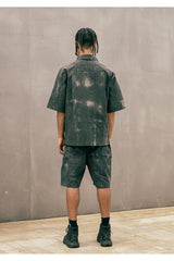 TYE-DYED CARGO POCKET SHORT PANTS (6571457216630)